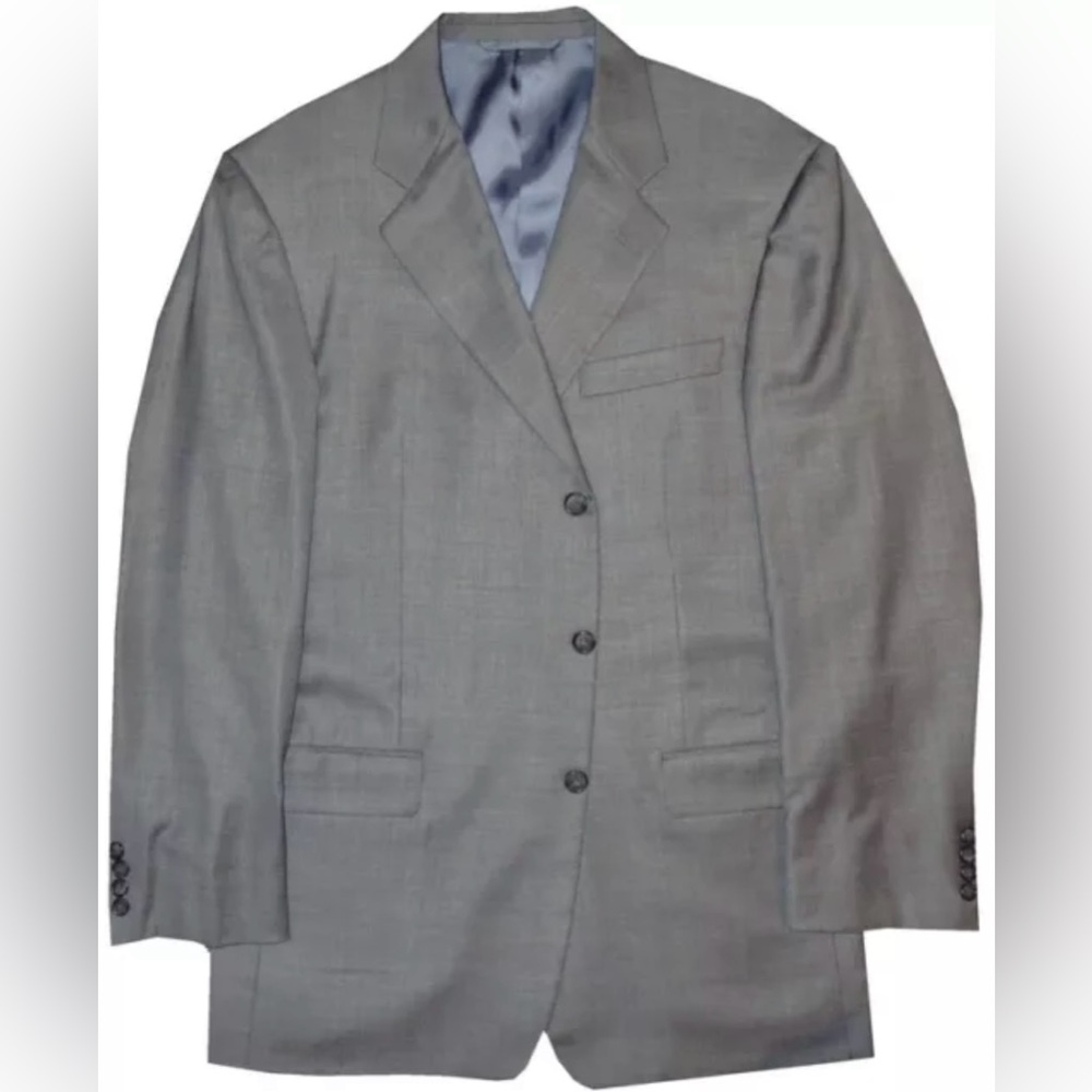 $1295 HICKEY FREEMAN SPORT COAT JACKET 42 R 42R GRAY w BLACK UNDERTONE WEAVE SB
